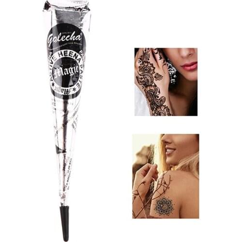 1Pcs Indian Black Henna Tattoo Paste Waterproof Temporary Tattoo Ointment Cream Tattoo Pigments Ink Tattoo Ink Set Tattoo Ink