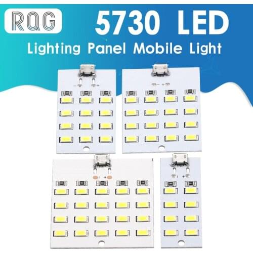 1PCS high quality 5730 smd 5V 430mA~470mA White Mirco Usb 5730 LED lighting panel USB mobile light Emergency light night light