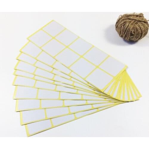 100PC New White colour Square design kraft Blank Sealing sticker DIY gift package label paper stickers