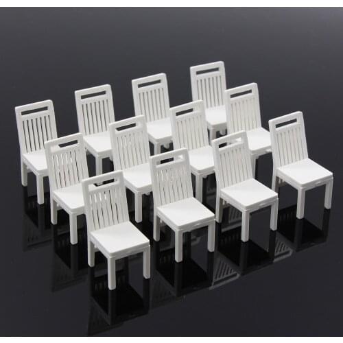 12pcs Model Train Railway Leisure Chair Settee Bench Scenery 1:20 1:25 1:30 G Scale ZY17 model building kit railway modeling