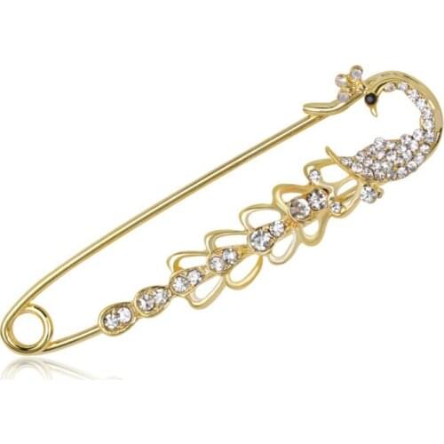 2021 Fashion brooch brooch Metal brooch peacock fashion womens scarf Crystal from Swarovskis Europe jewelry jewelry