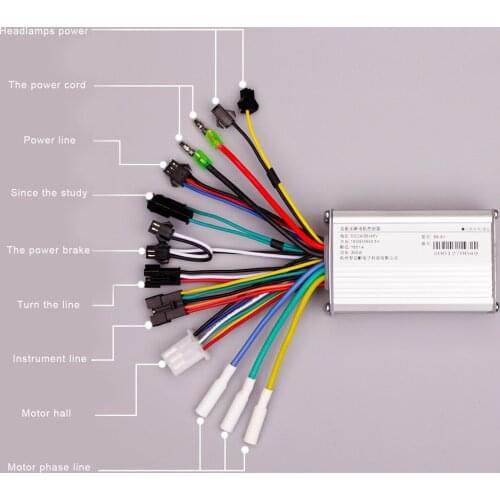 24V 36V 48V 250W/350W Electric Bicycle Controller Waterproof LED LCD Display Brushless Electric Bike E-bike Controller Scooter