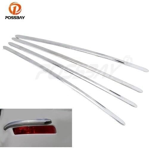 POSSBAY 4 pcs Universal Car-style Stickers Mouldings Bumper Corner Guard Protector Car Auto Truck Decoration Bumper Guards