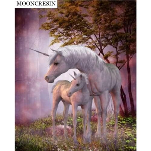 5D DIY Diamond Painting Rhinestone Crystal Animal Unicorn Diamond Embroidery Full Square Cross Stitch Mosaic Kit Home Decor Gift