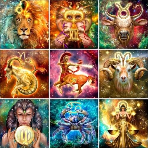 AZQSD Diamond Embroidery Constelation Mosaic Full Square Picture Of Rhinestones Diamond Painting Landscape Home Decor