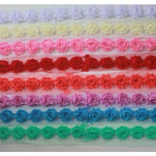 Free ePacket 30y 1.5" Mini Shabby Chiffon Rose for Girls Headbands,Shabby Hair Clip Flowers,Girl Headband Flowers,Chiffon Flower