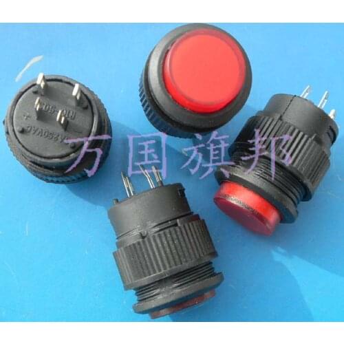 Free Delivery. Button circular diameter 16 mm red lock switch R16-503 3 a lamp