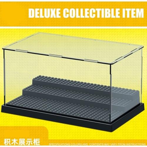 Action Figures Display Box Dustproof ShowCase Deluxe Acrylic Collectible Item Building Blocks Plastic Display Case Brick Toys