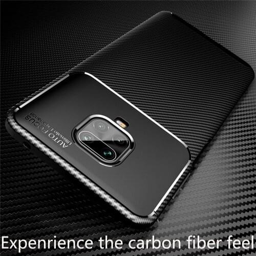Phone Case For Xiaomi Redmi Note 9 Pro 9S Case For Redmi Note 9 Pro Max Case Luxury Carbon Fiber Soft Silicone Anti-fall Cover