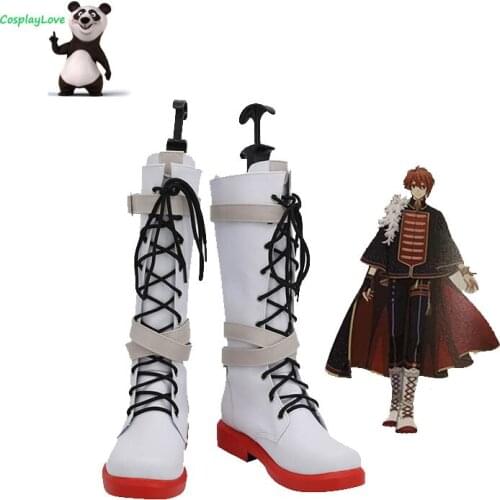 CosplayLove IDOLiSH 7 Nanase Riku White Cosplay Shoes Long Boots Leather Custom Made For Male Female