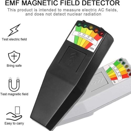 KII K2 Electromagnetic Field EMF Gauss Meter Ghost Hunting Detector Portable EMF Magnetic Field Detector 5 LED Gauss Meter
