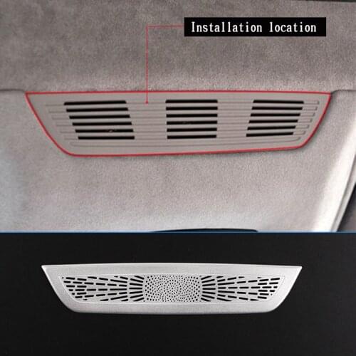 For BMW 7 Series F01 F02 F03 F04 09-14 Car styling Aluminum alloy Silver Car Roof Microphone Cover Trim Sticker Car Accessories