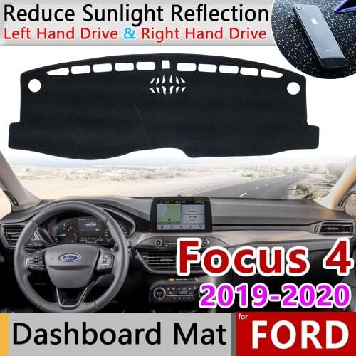 For Ford Focus 4 2019 2020 Anti-Slip Mat Dashboard Pad Sunshade Dashmat Protect Carpet Anti-UV Dash Cushion Car Accessories MK4