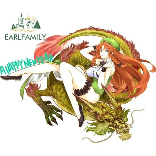 EARLFAMILY 13cm x 9.7cm for Hong Meiling Car Stickers Waterproof Sunscreen Decals Scratch-Proof Refrigerator Helmet Decor