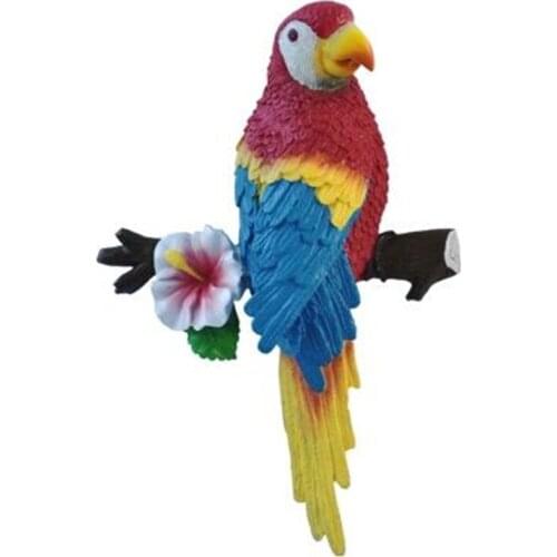 EUROPEAN BUCOLIC THREE-DIMENSIONAL PARROT WALL DECORATION WALL DECORATION RESIN CRAFTS CREATIVE METOPE ADORNMENT HOUSEHOLD WALL