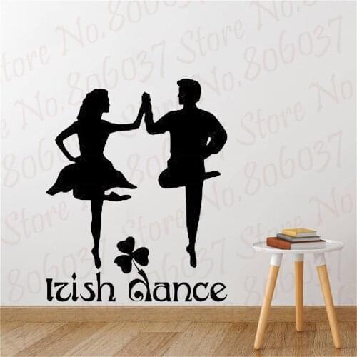 Irish Dance Words vinyl wall decal Dancers man woman wall sticker Ireland Step boy girl Dance Studio decor PW513