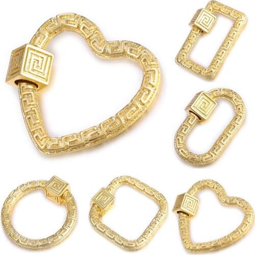 Juya DIY Docorative Jewelry Accessories Fastener Spiral Locket Hooks Screw Clasps For Handmade Punk Jewelry Making Supplies