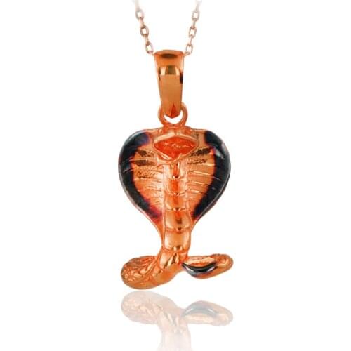 Cobra Necklace 925 Sterling Silver Unisex Necklace Snake Necklace King Cobra Charm
