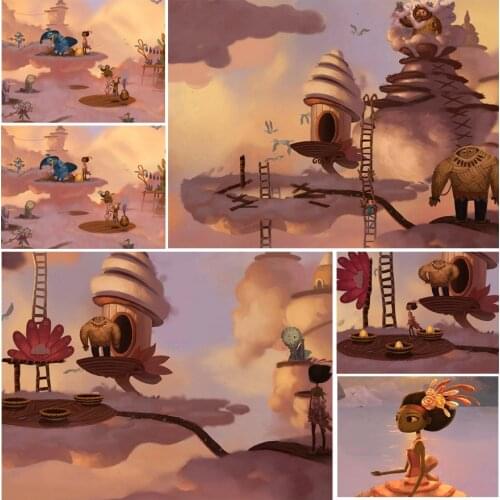 Cartoon Fantasy Scenery 5D Diy Full Square and Round Diamond Painting Embroidery Cross Stitch Kit Wall Art Club Home Decoration