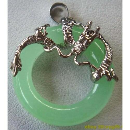 Fancy green circle jewerly dragon pendant
