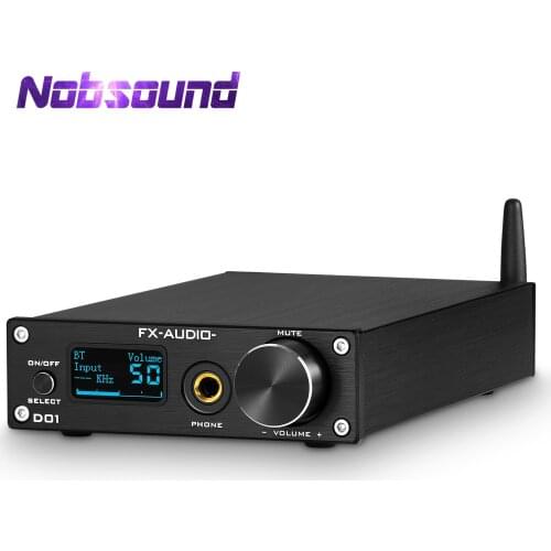 Nobsound HiFi Bluetooth 5.0 Receiver USB DAC Digital to Analog Converter Coaxial/Optical Adapter Headphone Amp DSD512 APTX-HD
