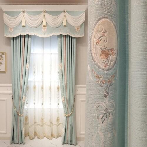 Luxury European Atmosphere Living Room Floor-to-ceiling Curtains Living Room Balcony Bedroom Full Blackout Curtains