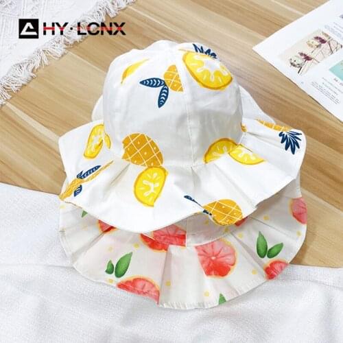 Summer Baby Outdoor Sports Cotton Breathable Big Brim Sun Fisherman Hat Boy Girl Cute Cartoon Print Fisherman Hat