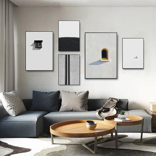 Nordic Black White art wall art Canvas posters Painting Prints Minimalist art Pictures for Living Room dining room Morden