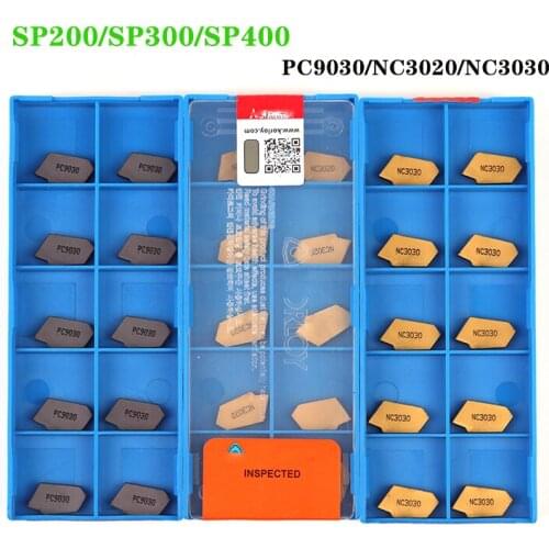 SP200 SP300 SP400 PC9030 NC3020 NC3030 Grooving Carbide Inserts CNC Lathe Metal Cutting Tools Slotted Blade SPB Turning Holder