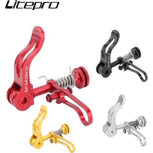 36G LITERPO 4 colors Iamok CNC Bicycle Seat Post Clamp Folding Hook Ti + Aluminum Alloy For Brompton Seatpost Bike Part