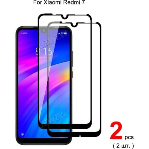 2pcs Full Cover Tempered Glass For Xiaomi Redmi 7 Screen Protector Protective Glass For Xiaomi Redmi 7