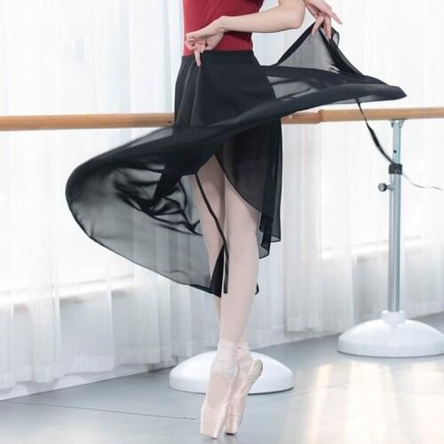Women chiffon skirt ballerina dance skirt long ballet skirt contemporary dance wrap skirt lyrical dress ballet tutu dancewear