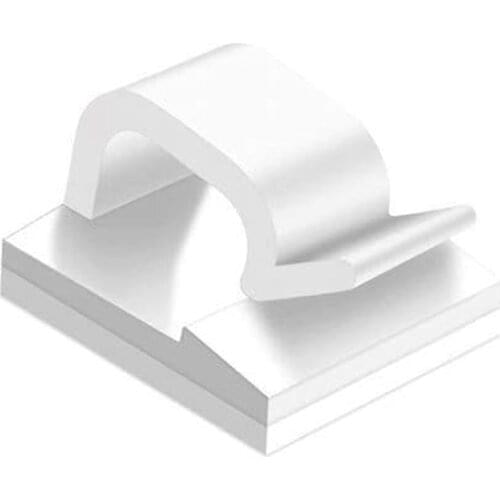 100 Pieces of Sticky Cable Clamp, Multi-Function Cable Clamp, Fixed Clamp, Network Cable Fixed Buckle, White
