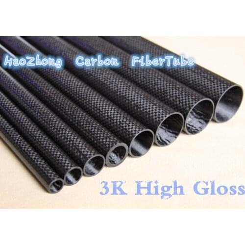 2pcs 16mm X 13mm X 1000mm 100% Carbon Fiber Tube 3K Glossy Surface Multi-copter Quadcopter arm 16*13