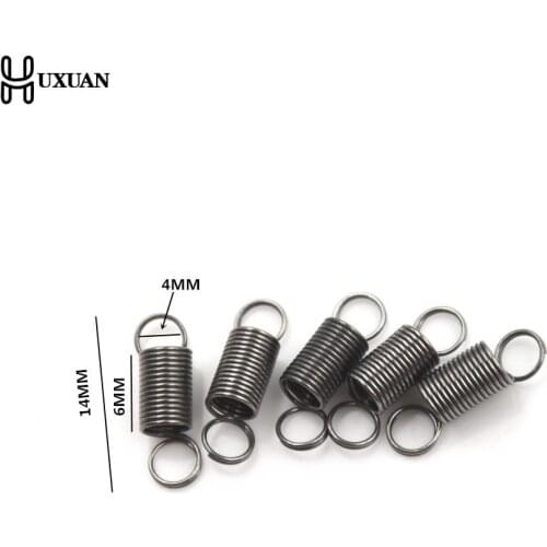 20pcs/lot Stainless Steel Small Tension Spring With Hook For Tensile DIY Toys Spring Length 6 MM Stretch To 30MM