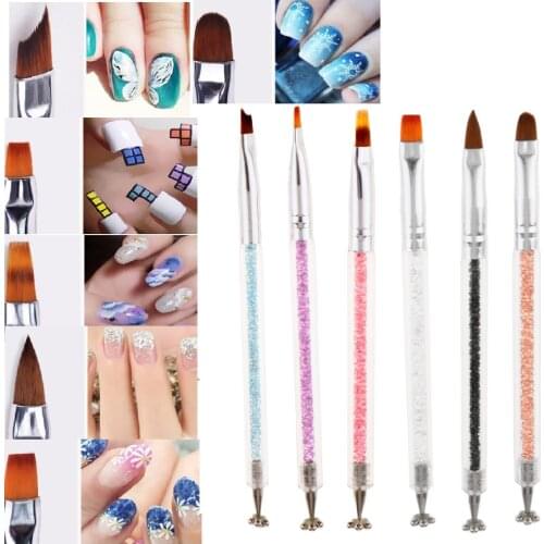 3 Sityles Nail Art Liner Brush Flower Magnet Dual Head Pen All 3D Magnetic