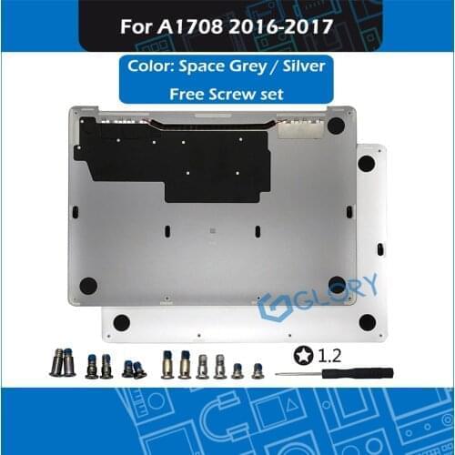 5pcs/Lot Laptop A1708 Bottom Case For Macbook Pro Retina 13" A1708 Lower Cover Bottom Shell Sliver Grey 2016 2017