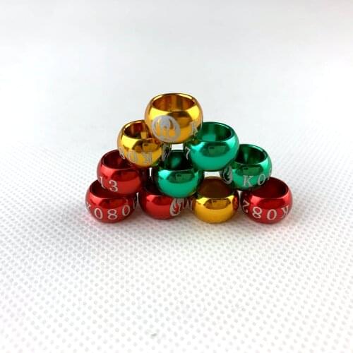 50 Pcs Aluminium alloy Closed-loop racing pigeon dove Leg Bands Rings Color-random