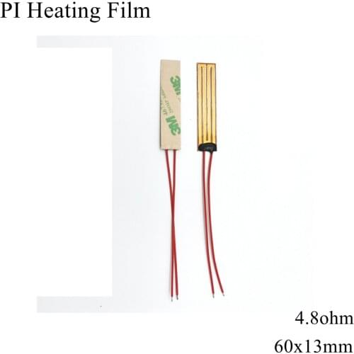 39mmx12mm 12V 4.5W Polyimide Heater PI Heating Film Plate Electric Heated Panel Pad Mat Electrotherma Flexible Adhesive Foil Oil