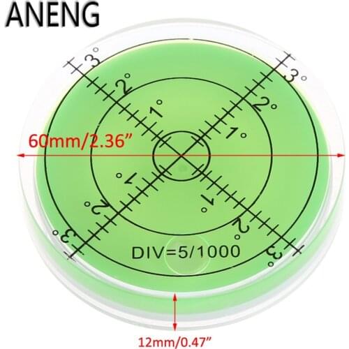 ANENG 60mm Large Spirit Bubble Level Degree Mark Surface Circular Measuring Bulls Eyes