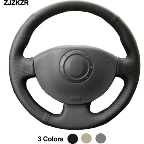 Car Auto Steering-Wheel Cover For Renault Megane 2 2002 - 2009 Kangoo (ZE) 2008 - 2013 Scenic 2 2003-2009 Volant 2004 2005 2006