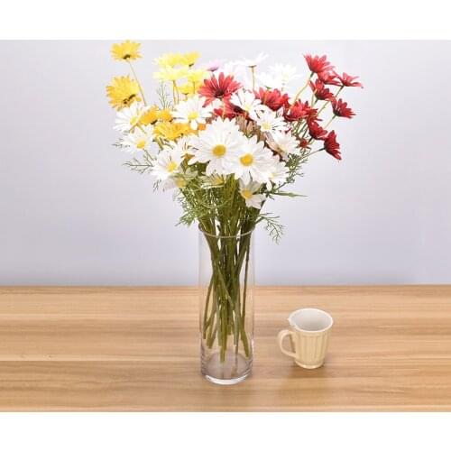 1 Bouquet 5 heads Artificial Gerbera Daisy Rose Flowers Silk Fake Flower for DIY Craft Gifts Home Garden Wedding Xmas Decoration