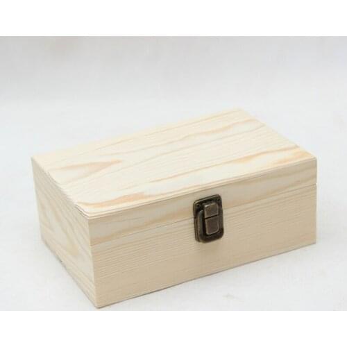 Wooden storage pine wood box with Lid Handmade Craft jewelry box