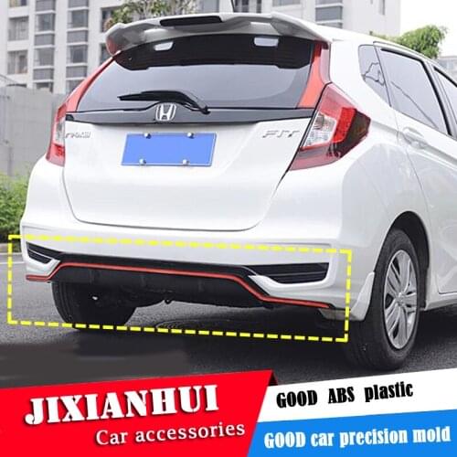 For Honda FIT JAZZ Body kit spoiler 2018-2019 For JAZZ YCK ABS Rear lip rear spoiler front Bumper Diffuser Bumpers Protector