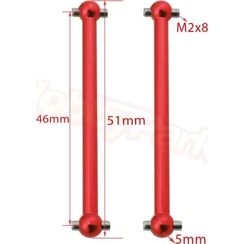 E18XBL Elcetric Himoto 1/18 RC Car Parts Spino Buggy Aluminum Shaft Dogbone 2P M608 Upgrade Metal Fit WLtoys A959