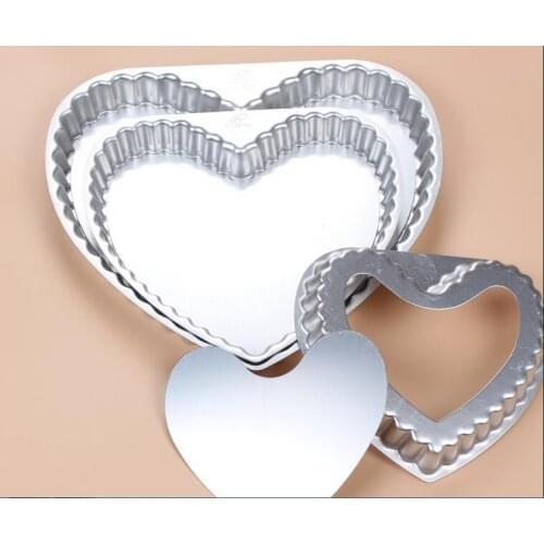 Aluminum Alloy Heart-shaped Pizza dish Pizza Disc Baking mold for fruit pie
