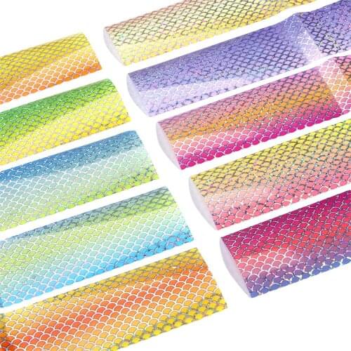 Gradient Mermaid Nail Art Decorations Nail Stickers Nail Foils Wave Decal