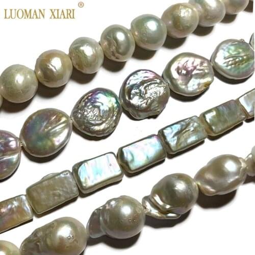 Fine AAA White Natural Freshwater Baroque Pearl Edison pearl Irregular Beads For Jewelry Making DIY Bracelet Necklace Earrings