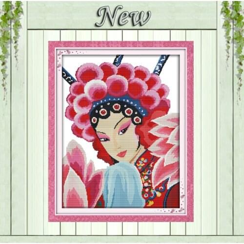 Mu Guiying Chinese girl home decor painting counted printed on canvas DMC 11CT 14CT Cross Stitch kits needlework Sets embroidery