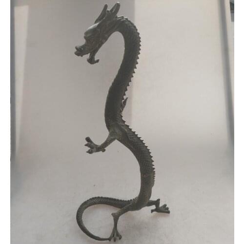 Collection chinese Handmade old bronze Gilt Dragon statue, Home Decoration antique sculpture